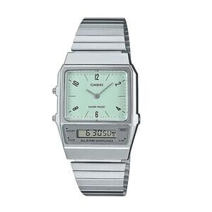 Casio Unisex Silver Tone Stainless Steel Watch AQ800E-3AVT